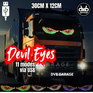 DEVIL EYES BESAR 30X12 LED 11 MODES LAMPU USB FLASH MATA KEDIP DEMON RGB