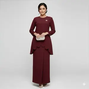 Slavina Set Kurung Melayu Laser Cut Terbaru Set Melayu Wanita Setrok Melayu