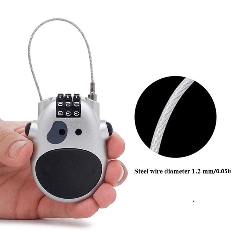 Product Introduction of Motorcycle Helmet Lock Electric Vehicle Helmet Anti-theft Combination Lock Suitcase Wire Lock N4N8 32