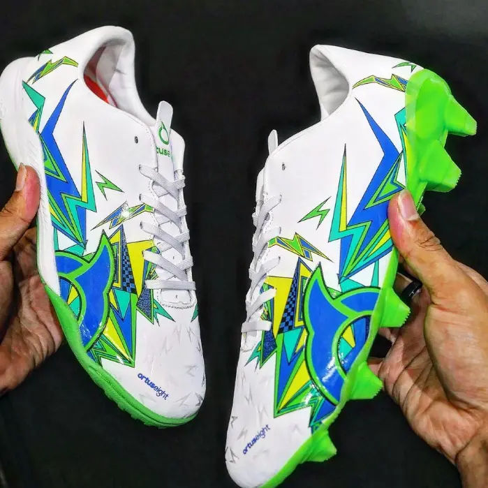 Sepatu Bola Ortust Catalyst Thunderclap White Green Brand Seller Termurah 2