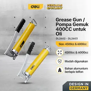 Deli Toosl Grease Gun / Pompa Gemuk 400CC 4500/6000 psi Untuk Oli DL260X car engine kendaraan  mesin  Gir Karet Karet