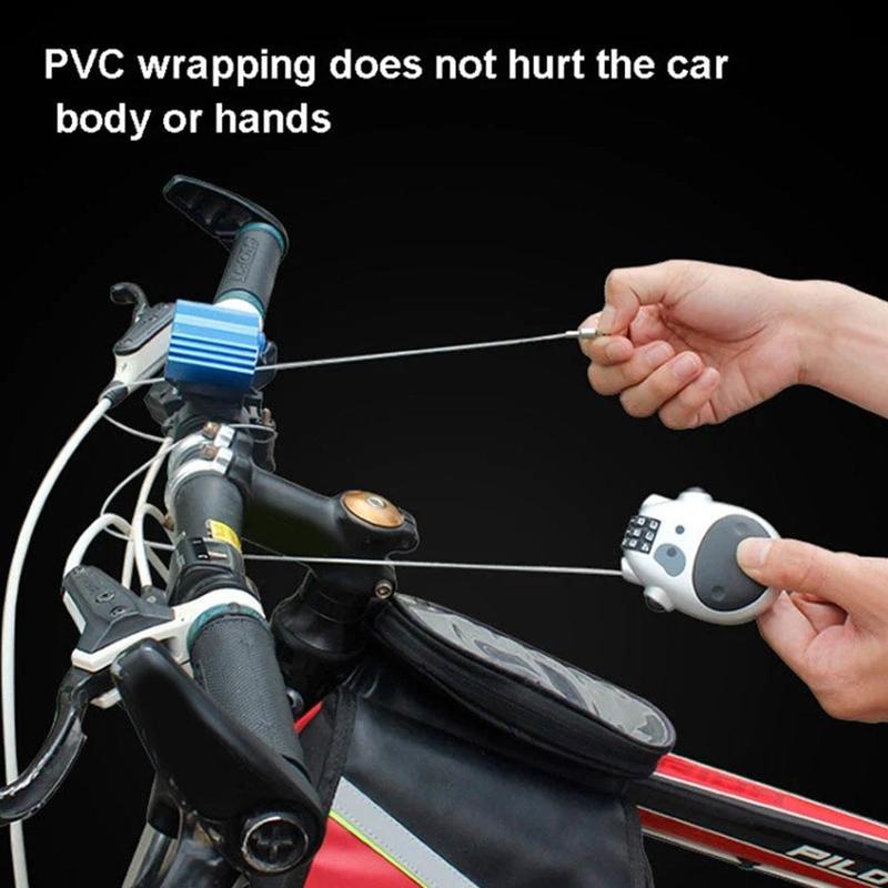 Product Introduction of Motorcycle Helmet Lock Electric Vehicle Helmet Anti-theft Combination Lock Suitcase Wire Lock N4N8 24