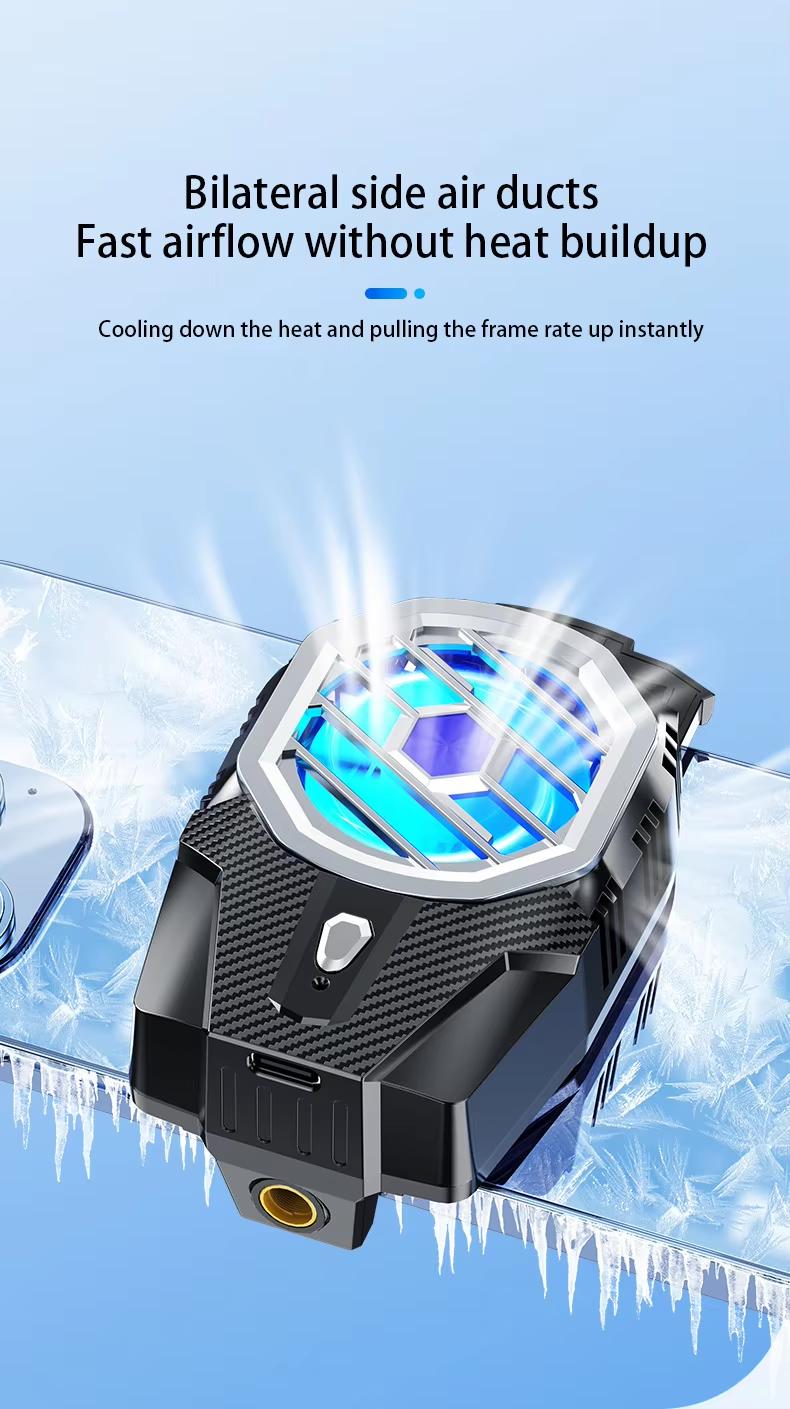 Product Introduction of X91 LED Wireless Mobile Phone Semiconductor Refrigeration Radiator Gaming/Live Streaming Heat Sink 4