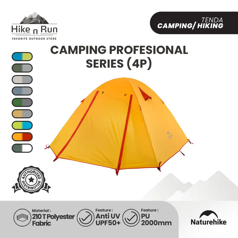 Tenda Profesional Naturehike Tent 2018 4P-Series NH18Z044-P 0