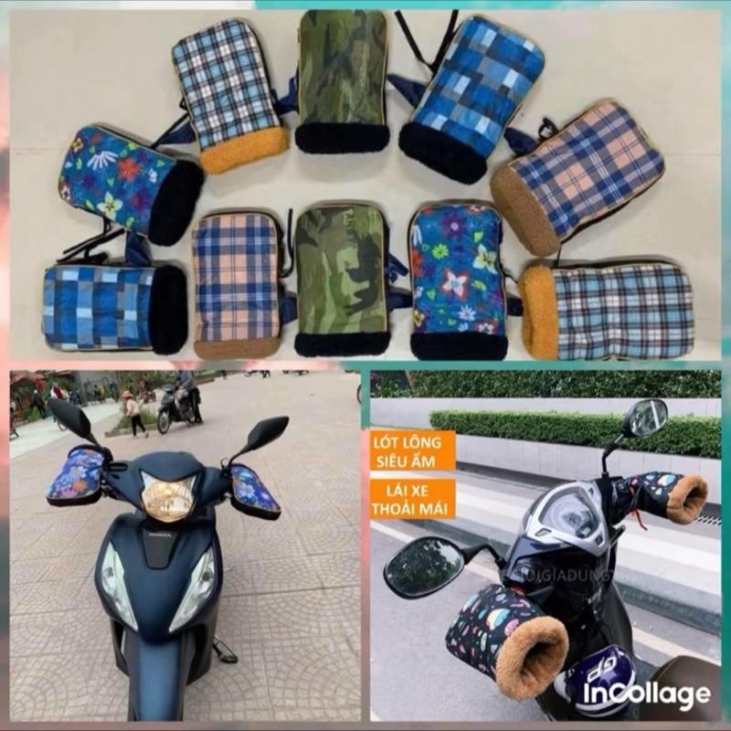  Găng Tay Phao Đi Xe Máy Lót Nỉ Găng Tay Gắn Xe Máy Lót Lông Chống Rét Mùa Đông Sử Dụng Cho Mọi Loại Xe   Không Lộ Ngón   