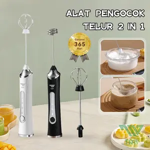 TNW KE6 Pembuih Susu Pengocok Telur Mini Hand Mixer Alat Kocok Telur Elektrik Milk Frother USB Rechargeable 2400mah