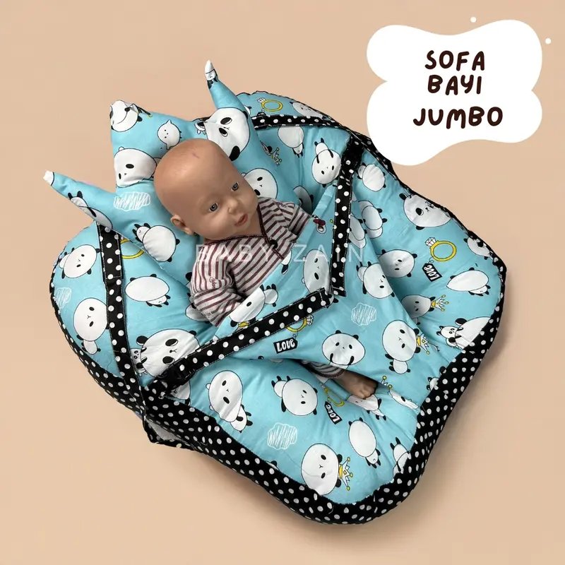 Sofa Bayi Jumbo Multifungsi Dilengkapi Safety Belt | Sofa Bayi Duduk | Sofa 3 in 1 | Sofa Empuk | Sofa Free Bantal Peang | Sofa tidur | Sofa baby newborn 8