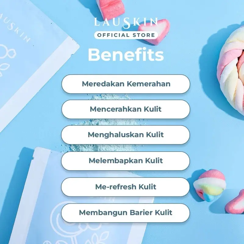LAUKSIN BEAUTY MASKER GREENTEA MASKER JERAWAT LAUSKIN MASKER ORGANIK 3