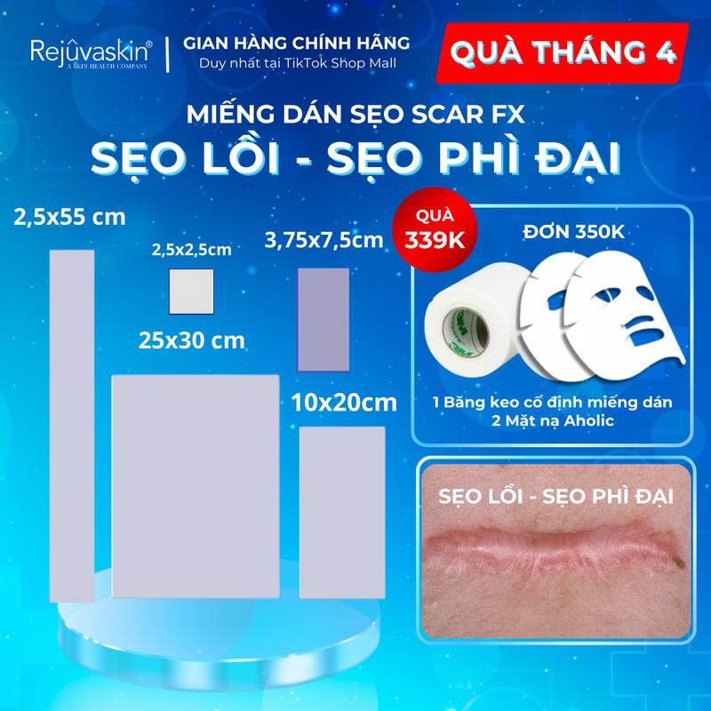 Miếng Dán Mờ Sẹo, Làm Xẹp Sẹo Lồi - Sẹo Phì Đại - Sẹo phẫu thuật Scar FX, Giúp mềm phẳng sẹo, ngăn ngừa hình thành sẹo mới, bôi sẹo mới và lâu năm skin care