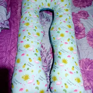 My Bunda Bantal Hamil Premium Ukuran Reguler Ibu Bayi Lebar 70cm Panjang 120cm Isi Silicon Hollow Sarung Katun Lembut Multifungsi Untuk Sandaran Kepala Dan Menopang Punggung