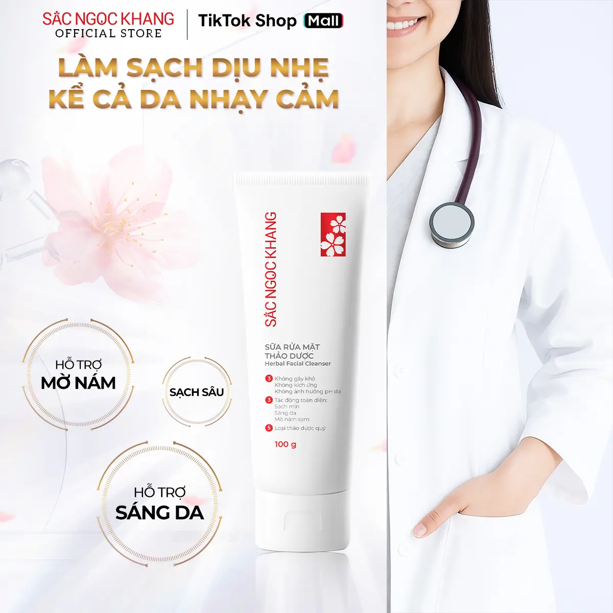 Sữa Rửa Mặt Thảo Dược Sắc Ngọc Khang Làm Sạch Dịu Nhẹ - Hỗ Trợ Da Mềm Mịn Hạn Chế Khô Da 2PL | BigBuy360 - bigbuy360.vn Sữa Rửa Mặt Thảo Dược Sắc Ngọc Khang Làm Sạch Dịu Nhẹ - Hỗ Trợ Da Mềm Mịn Hạn Chế Khô Da 2PL | BigBuy360 - bigbuy360.vn