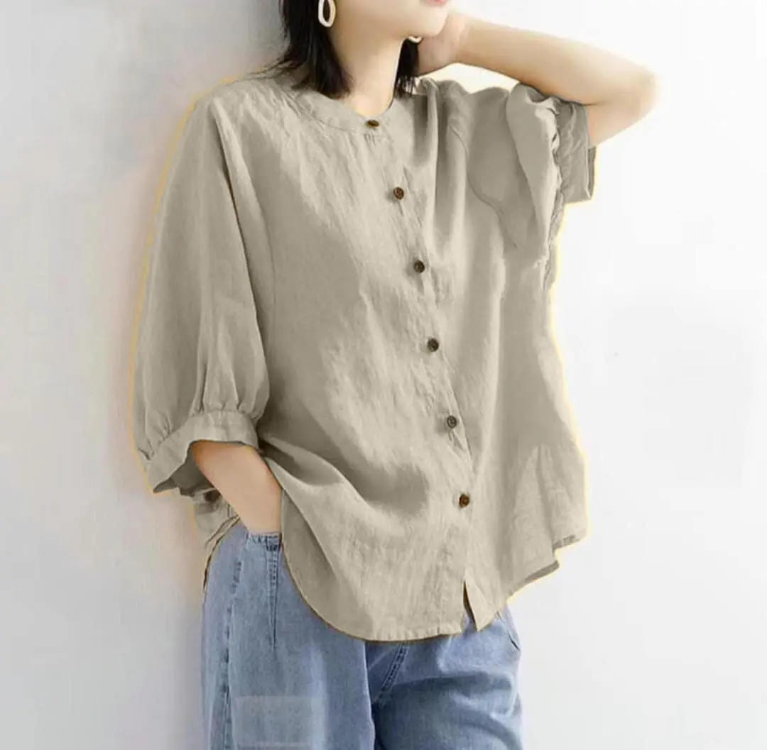 Frea Blouse Linen Oversize Atasan Wanita