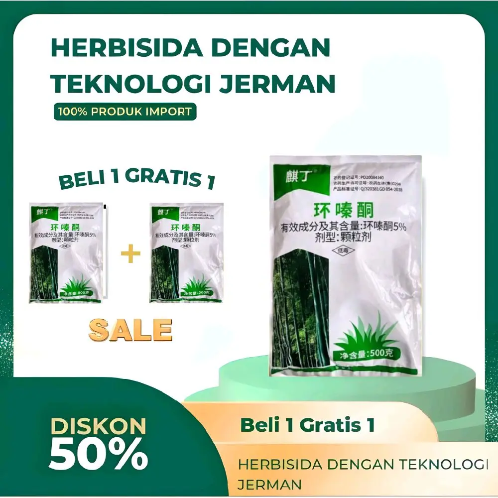 (beli 1 gratis 1) Herbisida Hexazinone Biologis Bubuk 1 Kantong  buat pembasmi bambu dan pohon besar lainnya Obat