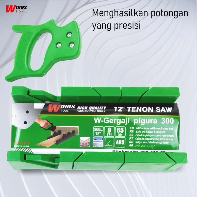 Gergaji Pigura Mitre Box Potong Sudut Figura Back Saw 300mm 12" inch WOIRX TOOL 2