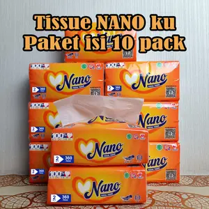 Tissue NANO ku {Paket 10 pack} 360 helai tissue halus dan lembut