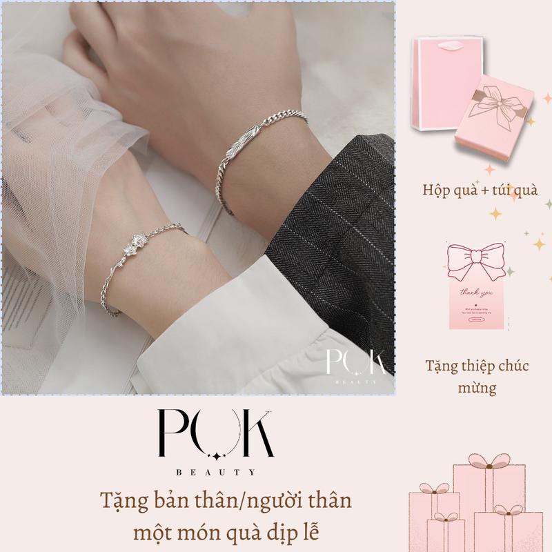 Vòng Tay Cặp Đôi, Ngôn Ngữ Hoa Nhớ Tôi Không, Vòng Tay Cặp Đôi Lãng Mạn, Được Làm Bằng Thép Titan Không Gỉ Và Không Phai Màu, Phụ Kiện Cặp Đôi Thời Trang Và Đơn Giản, Thích Hợp Làm Quà Tặng Cho Bạn Trai Và Bạn Gái, Một Cặp Đi Kèm Với Hộp Quà