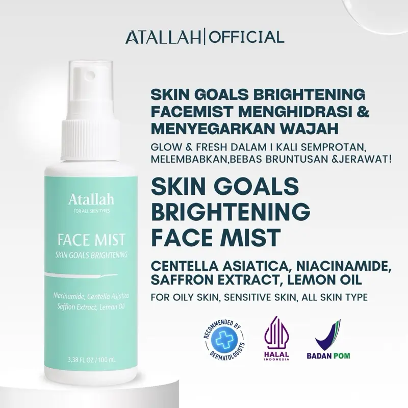 [FLASH SALE] ATALLAH 5Pcs Paket Glow Up Basic Skincare Brightening set | Pencerah Wajah | Menghilangkan Flek Hitam | Spf 50 PA +++ 3