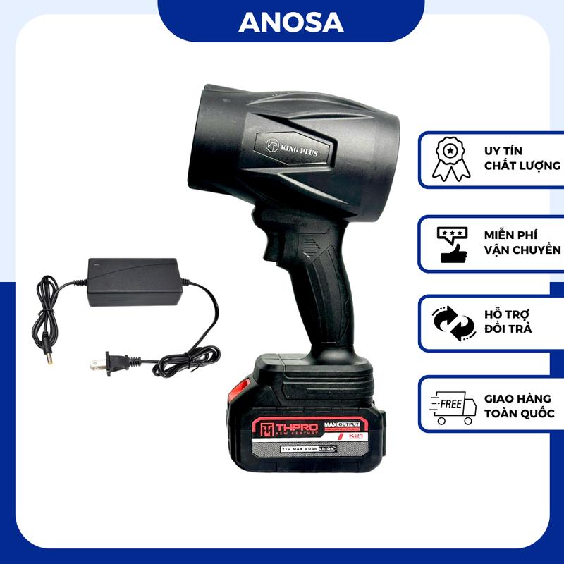 [HQD] BỘ Quạt phản lực KING PLUS 1PIN 10Cell THĐ SẠC Dây, máy thổi gió phản lực turbofan dùng chân pin phổ thông