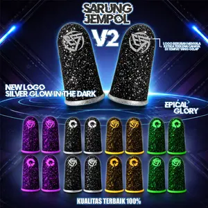 Epical Glory Sarung Jempol Gaming Reflektif Anti Slip Silver Reflective Responsif Free Sensi Edisi Khusus Silver Reflektif Glow In The Dark