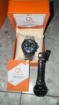 Product Review of Cristiano Aillen Jam Tangan Pria Analog 8891 Rantai Stainless Steel Chronograph Kaca Sapphire Water Resistant 3 ATM Watches Waterproof from s**e 0