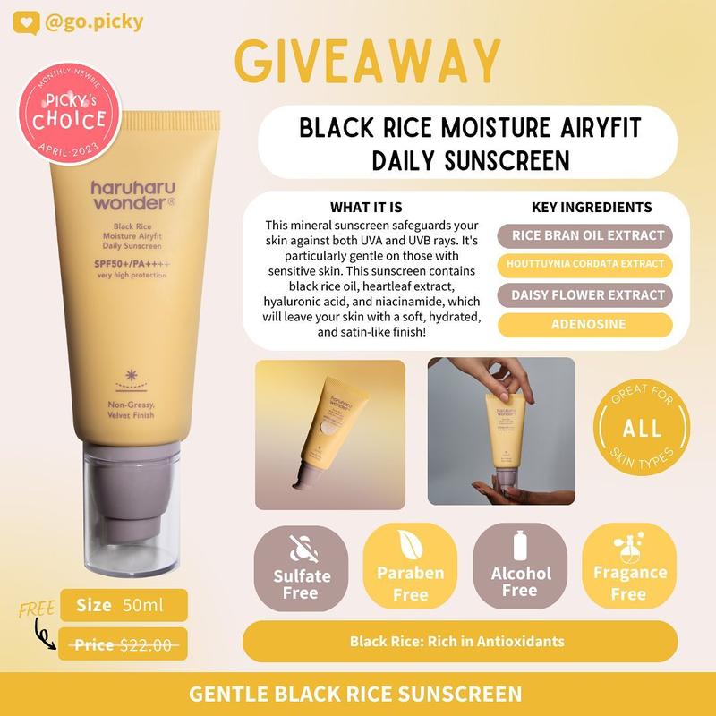 KEM CHỐNG NẮNG HỮU CƠ THUẦN CHAY HARUHARU WONDER BLACK RICE MOISTURE AIRYFIT…