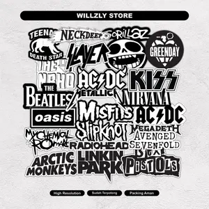 Stickerpack BAND HITAM PUTIH SUDAH TERPOTONG ANTI AIR - Sticker Helm Hp Laptop DLL