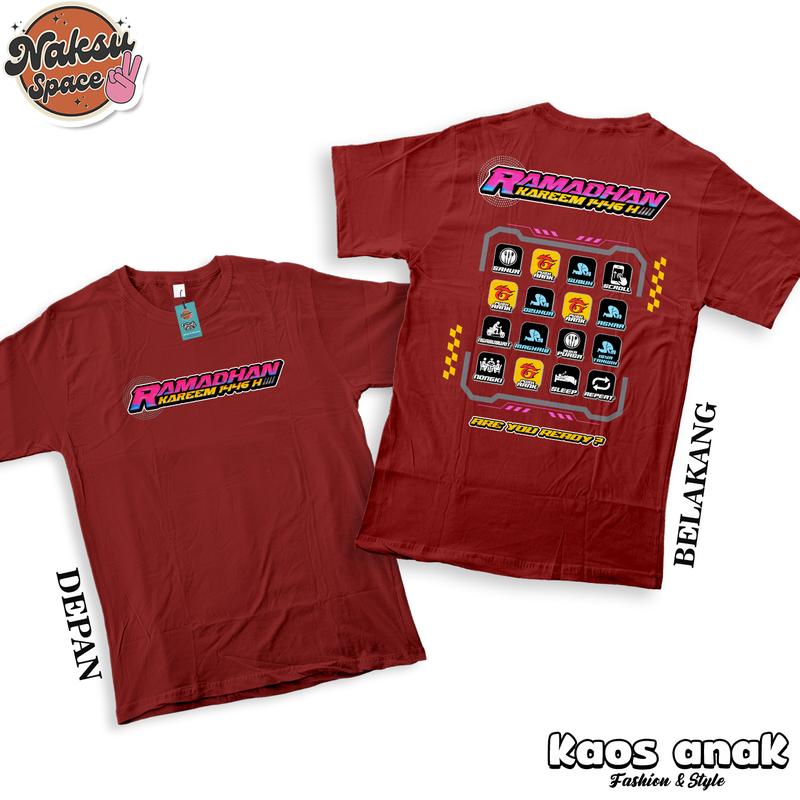 KAOS ANAK RAMADHAN KAREEM 1446 HIJRIAH TERBARU 2025 BAJU LEBARAN ICON GARENA DI BULAN PUASA BAJU FF 6