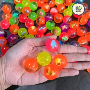 20pcs Bola bekel 25MM motif boneka warna tidak bisa pilih