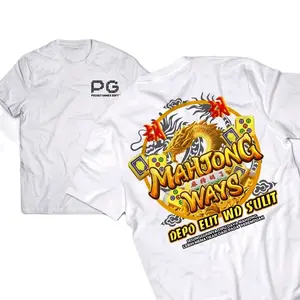 Kaos Distro Mahjong ways Depo Elit Wd Sulit Regular fit cotton combad 30s. baju  combat