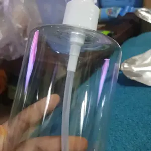 Botol Pump 500 ml Sabun Cair Pet Plastik Bening / Botol lotion  500 ml Pum Clip Capit plastik
