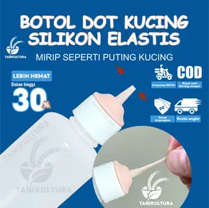 Dot Kucing Bayi Baru Lahir 100ml Botol Dot Susu Kucing Empeng Kitten Silikon Elastis Kuat Tahan Lama