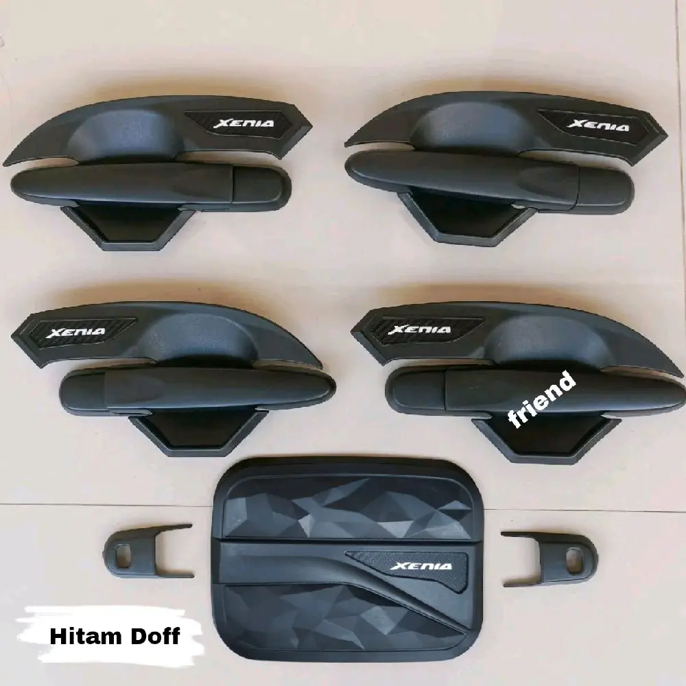 paket outer handle dan tengkoper xenia tahun 2012 sampai 2021 warna hitam doff dan carbon