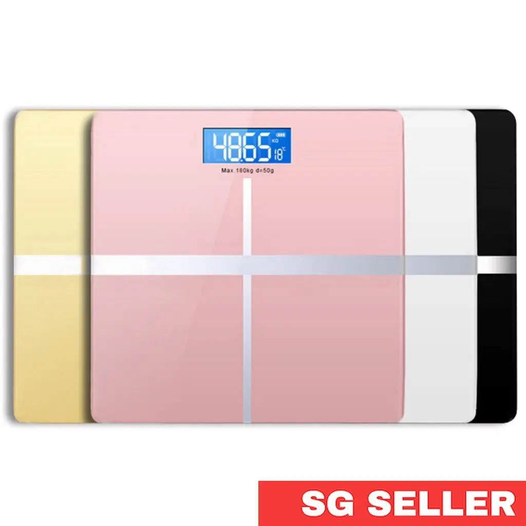 German Style USB Digital Body Weighing Scale Weight Scale LCD Display Bathroom Tempered Glass Weigh Electronic