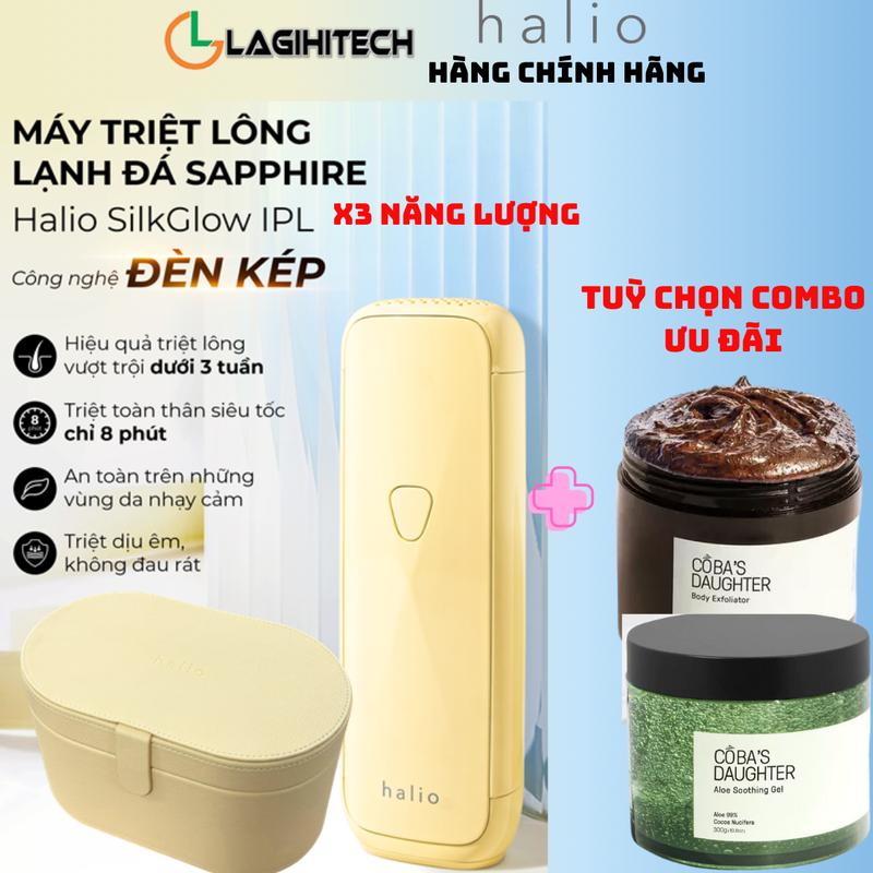 LIVE 1 Máy Triệt Lông Halio SilkGlow IPL Sapphire Cooling Hair Removal Device- Hàng Chính Hãng - Bảo hành 24 tháng
