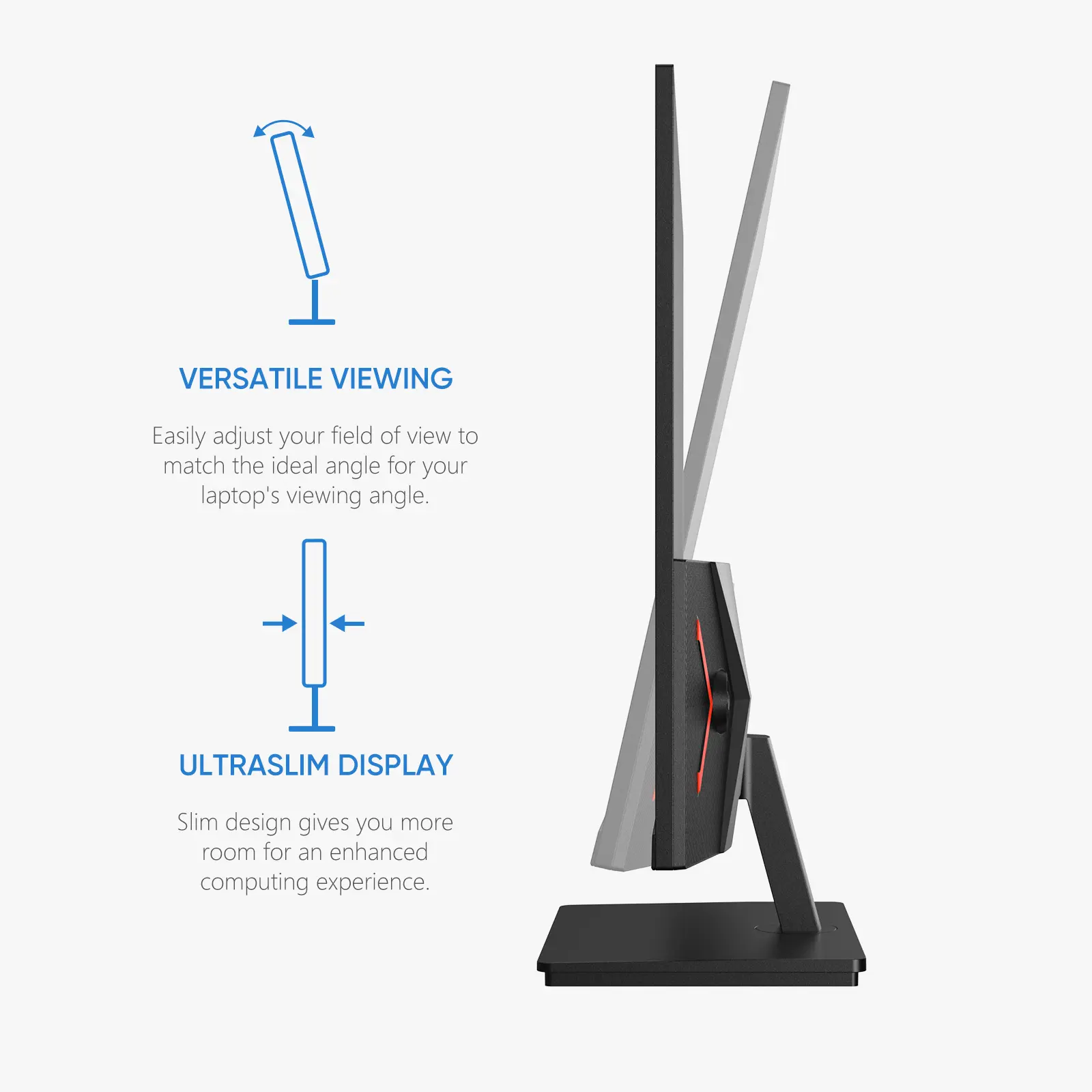 ARZOPA M1RC 27 " Màn hình chơi game, Độ phân giải 2K QHD 2560x1440, IPS nhanh, Màn hình PC máy tính, 115% sRGB, Adaptive-Sync 1ms, 1x Cổng hiển thị 1.4, 1x HDMI 2.0, 1x USB-C | BigBuy360 - bigbuy360.vn
