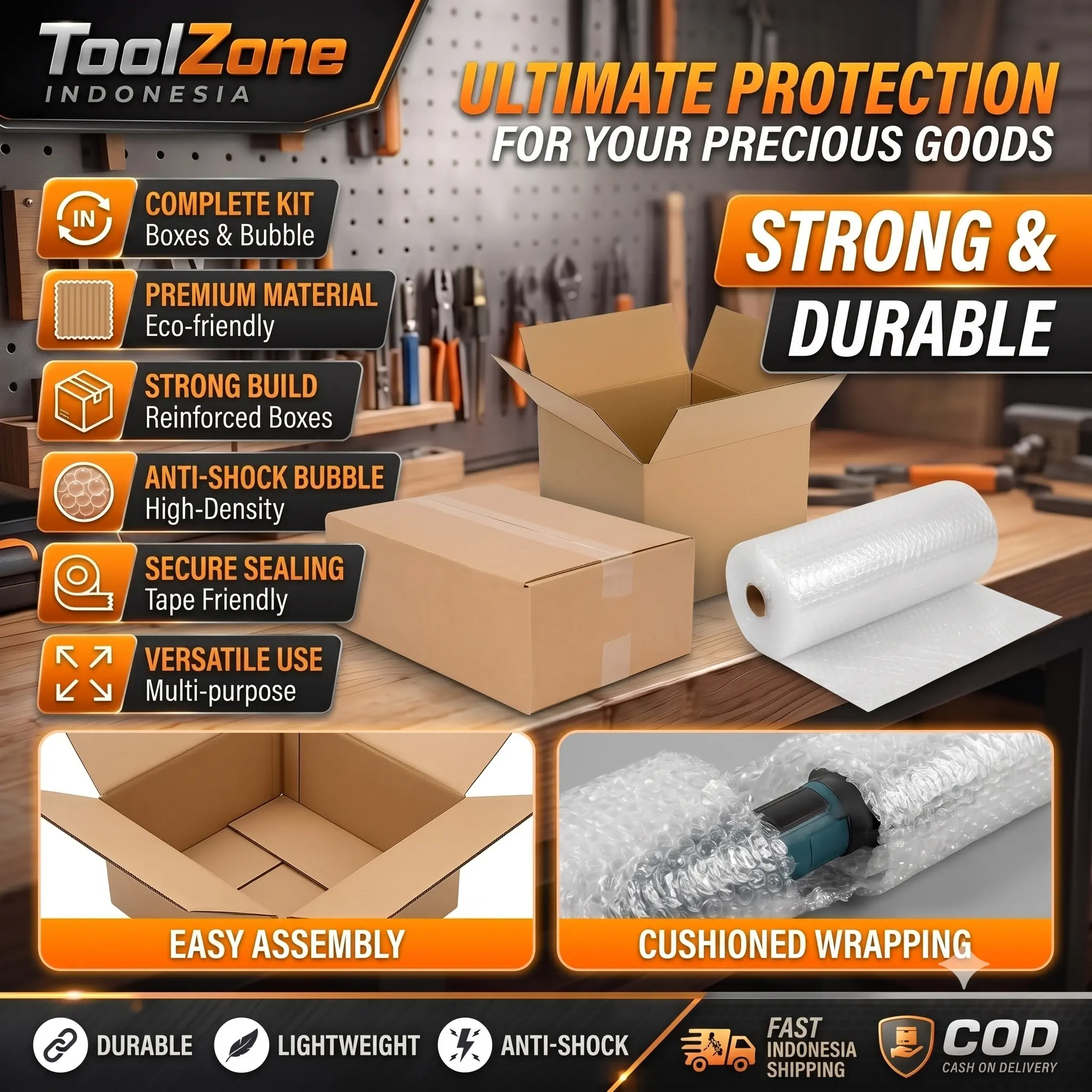 [JANGAN DIBELI] Extra Packing Bubble Wrap + Kardus Karton Pelindung Paket