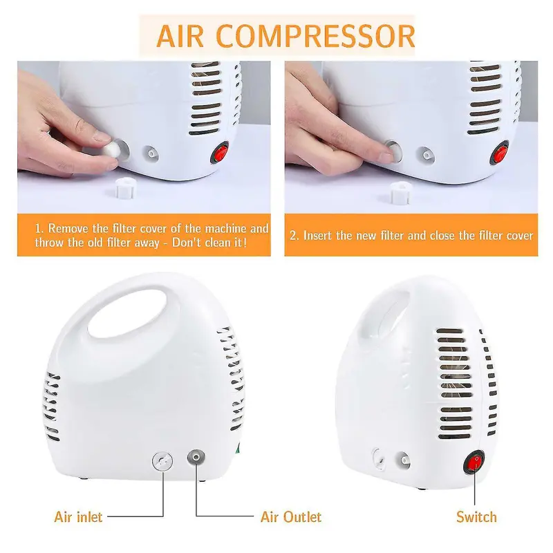 Alat Terapi Pernapasan Anak Dewasa Lansia Compressor Nebulizer Atomizer TaffOMICRON GS-302 6