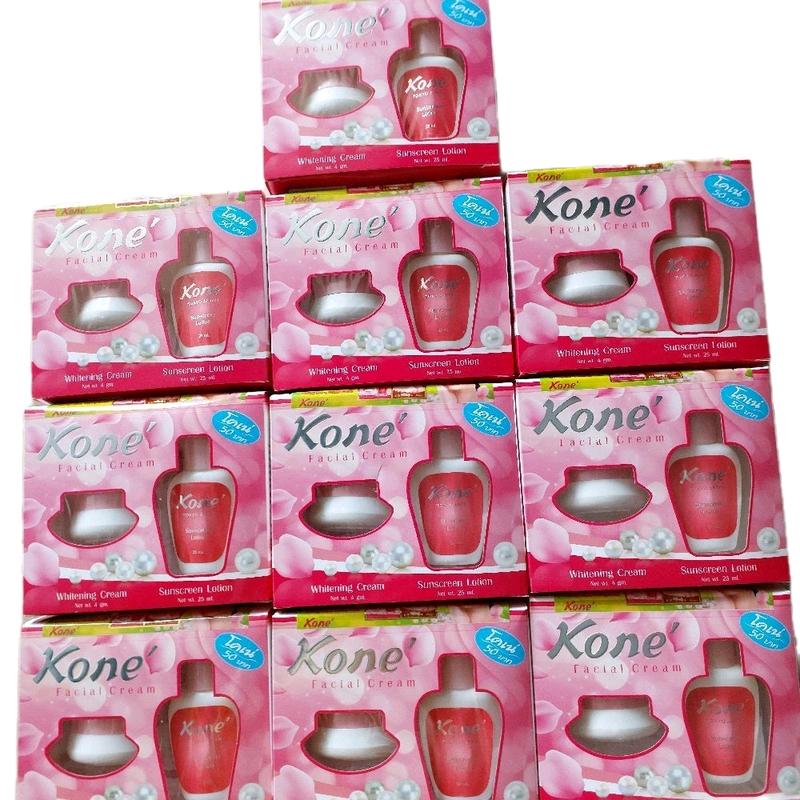 Combo 10 Bộ Kem Koné Thái ( Mẫu Mới 2025) - Hỗ Trợ Điều Trị Mụn, Thâm, Nám, Tàn Nhang ( 1 Bộ gồm: 1 Hộp Kem + 1 Chai Nước Hoa Hồng)
