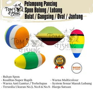 Pelampung Pancing Spon Busa Lubang Bolong (S, M, L) Satuan Murah - Toms FIshing