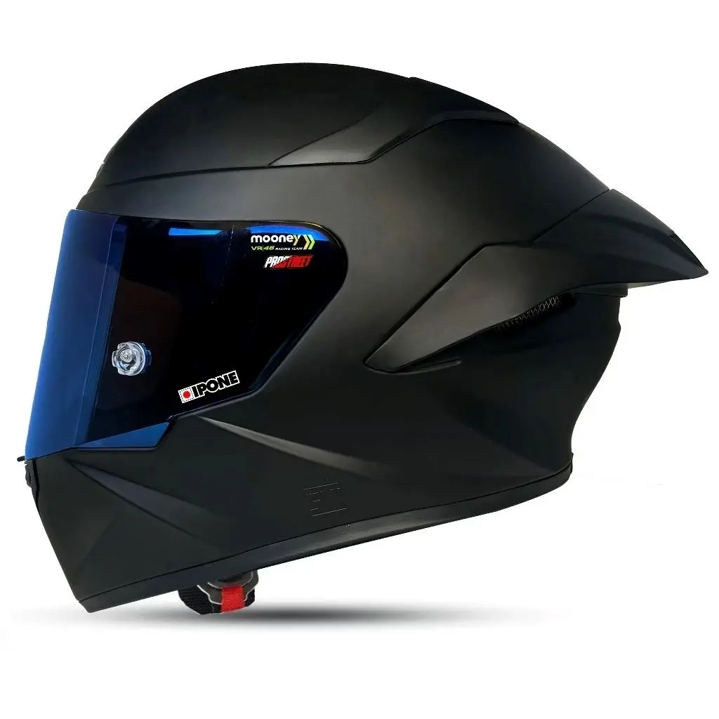 Helm Full Face MLA TTC Crypton / Hitam Dof Kaca Blue / Helm Premium Untuk Pria Dan Wanita Dewasa SIN Bisa COD.