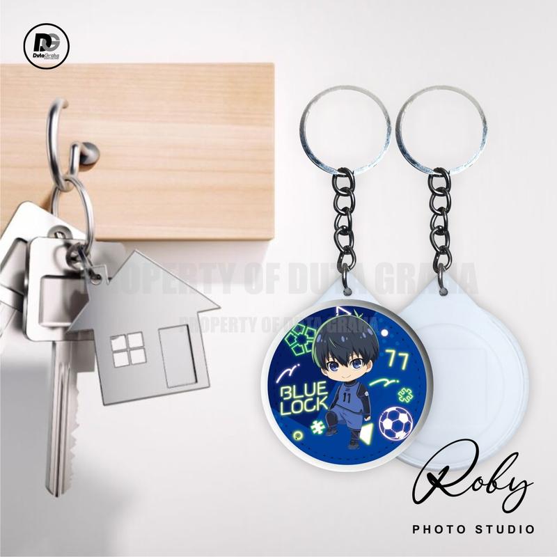 [KEYRING PRESS] BLUE LOCK CHIBI KARAKTER Gantungan Kunci Keychain Aksesoris Souvenir ANIME BOLA YOICHI ISAGI ITOSHI 1