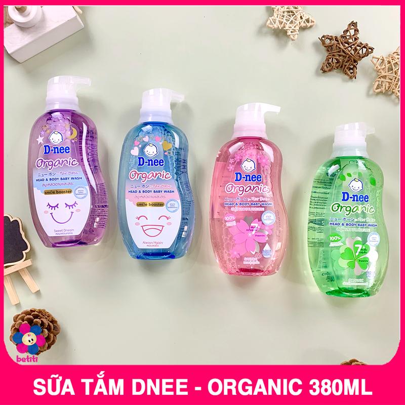Sữa Tắm Dnee Chai To 380ml Có Vòi Tiện Lợi, Sữa Tắm Gội Toàn Thân Dnee Organic Thơm Mát Dịu Nhẹ An Toàn Cho Bé