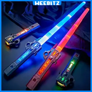 Weebitz Mainan Pedang Pedangan LightSaber Anak 2 in 1 Laser LED Lampu Suara Light Sword Connector