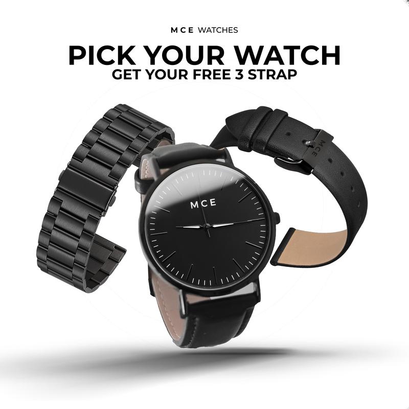 MCEWATCHES | 1 Jam Gratis 3 Strap | Jam Tangan Pria | Special Hadiah dan Kado 3