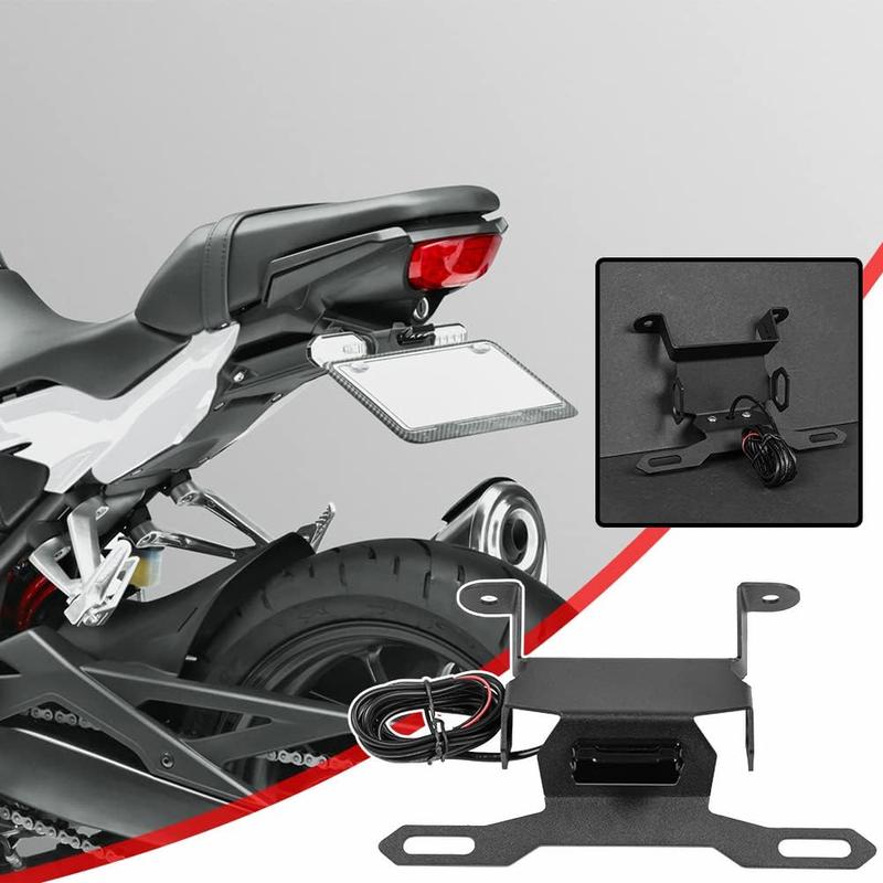 Ultrasupplier-Bộ khử Fender đuôi gọn gàng, giá đỡ biển số t với đèn hậu LED cho Honda CB125R, CB150R, CB250R, CB300R-2021 0
