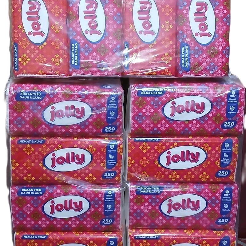 Tissue jolly 250 sheets 12 pcs ( 1 lusin ) - Shop | Tokopedia