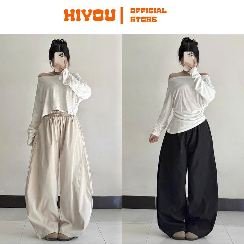   DEAL HỜI  Quần Kaki Dáng Cong Ống Rộng Unisex Form Nam Nữ - Lưng Chun Co Giãn GenZ Basic Cá Tính Tôn Eo Hách Dáng Hotrend Style Cá Tính 