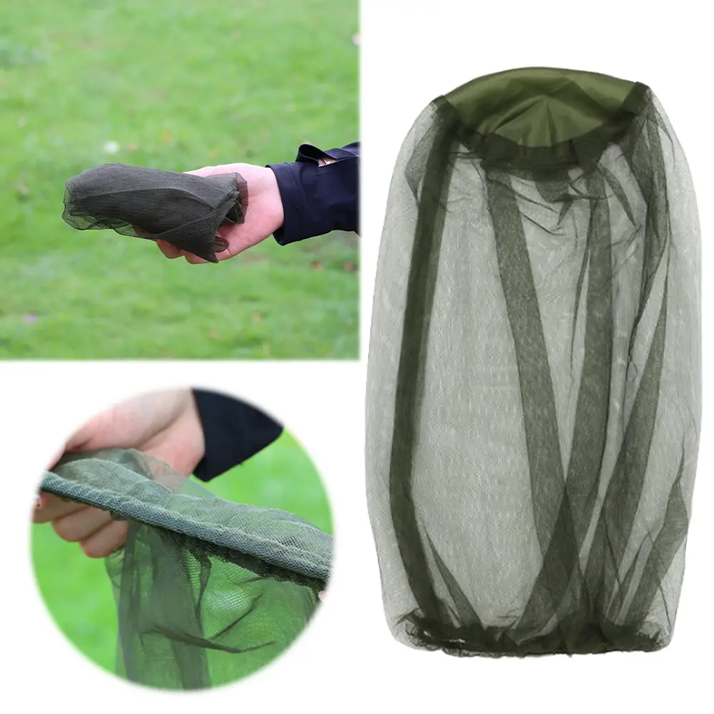 1/2 PCS Mosquito Hat Net Face Head Protector Bug Mesh Head Net Insect Gnat Head Cover for Outdoor Hiking Camping Walking Fishing