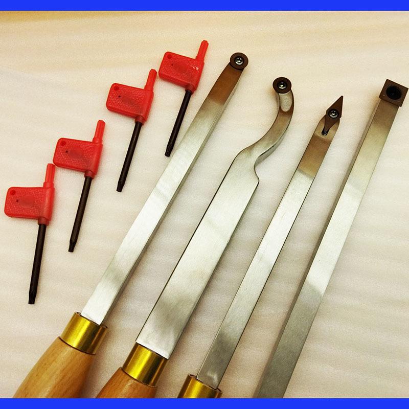 Bộ dụng cụ gia công gỗ 4 cái với đầu chém tungsten carbide, thân vuông, có thể…