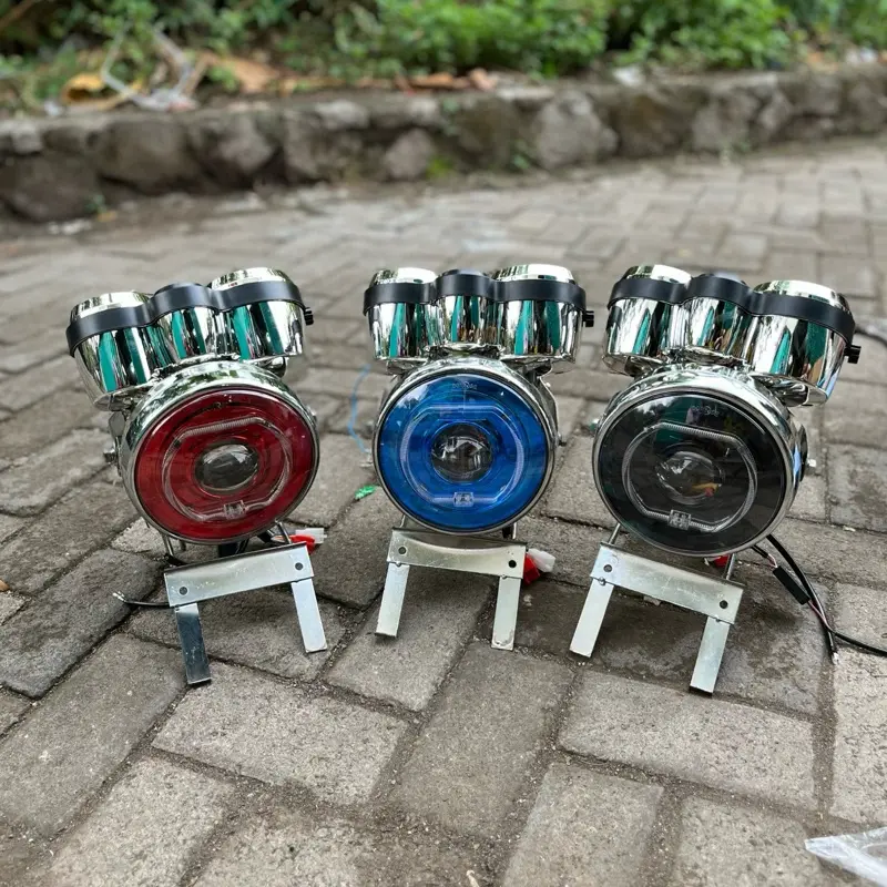 LAMPU DEPAN NINJA SS SET BILED BATOK CROME